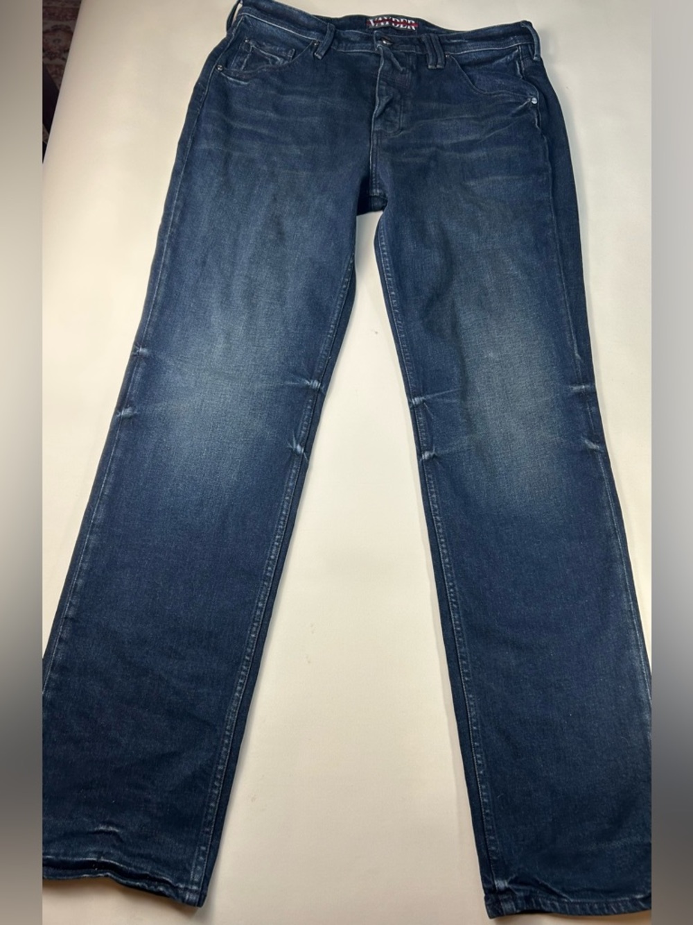 VAYDER Men's Straight Jeans in Dark Blue Denim SIZE 32